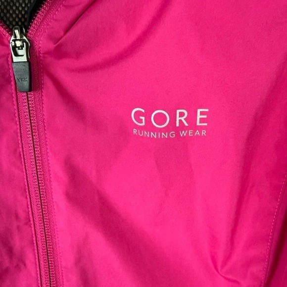 Ropa de correr Gore para mujer Windstopper rosa negro convertible pequeña cremallera completa Foto 4 de 4