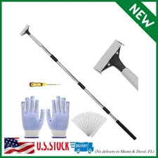 Floor Scraper, 31 to 61inch Scraper Tool Long Handle Thickened Stainless Steel