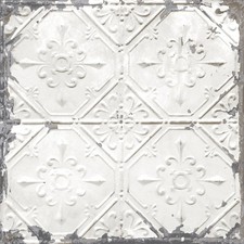 Image of NuWallpaper NUS2213 Vintage Tin Tile Peel & Stick Wallpaper, Silver