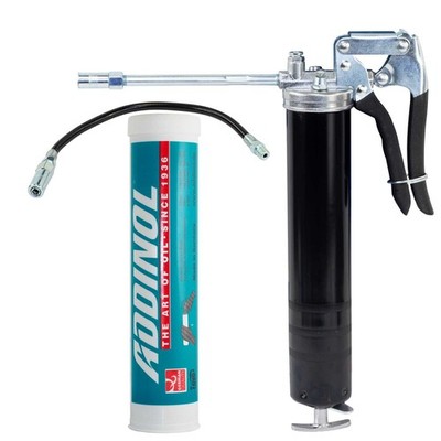 ADDINOL Mehrzweckfett L 2 400 g + Fettpresse BockTec Graphit Fett Kartusche fett