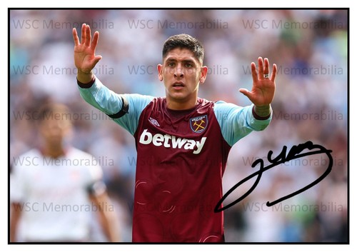 12401. Edson Alvarez Signed Pictures (A4 Prints) West Ham Mexico Ajax etc.