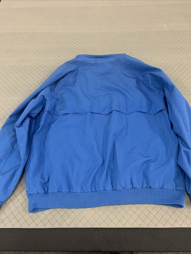 Vtg IZOD Lacoste Jacket Size XL Blue Harrington Bomber Plaid Lined Zip Vented - Picture 11 of 16