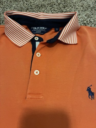 Polo Golf Ralph Lauren Men's Short Sleeve Polo T Shirt XL Orange - Picture 3 of 5
