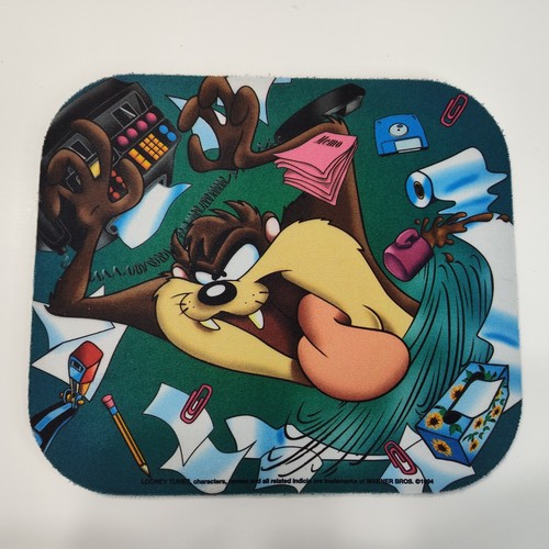 Mouse pad computer vintage anni 90 Looney Toons Taz 1994 Warner Bros - Foto 1 di 3
