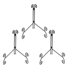 3pcs 10 Inch Plate Stands for Display Iron Decorative Folding Holders, Black