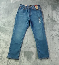 Levis Jeans Womens 31x28 Blue Wedgie Straight High Rise Button Fly