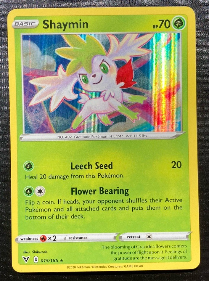 Shaymin 015/185 Pokémon Vivid Voltage Holo Rare TCG LP