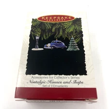 Hallmark 1995 Accessories for Nostalgic Houses and Shops Ornaments - Set of 3