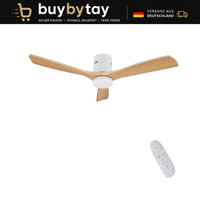 Deckenventilator Holz Mit Beleuchtung 24W Leiser Dc-Motor 132Cm Fernbedienung