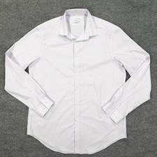 Calvin Klein Dress Shirt Mens Large 16.5 Purple All-Season Stretch Slim Fit