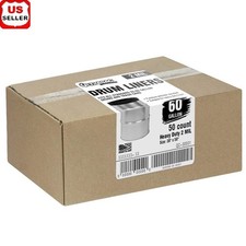 Heavy Duty Trash Bags 55 Gal Extra Strong Puncture Tear Resistant 50 Count New