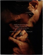 De Beers Vintage Diamond Ad Original Print Magazine Sepia Art 1980s AD102