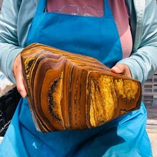3830g Rare Natural Beautiful Tiger Eye Mineral Crystal Specimen Healing 1036