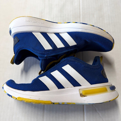 adidas Cloudfoam Unisex Kids Sneakers US 6 EU 38 2/3 Blue White Yellow