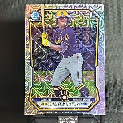 2026 Bowman Chrome 1st Brailyn Antunez Mega Box Mojo Refractor #BCP-41 Brewers