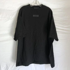 Fear of God Essentials Shirt Mens Medium Black Oversized Streetwear Logo Tee
