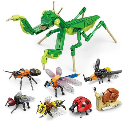 Insect Series Building Blocks Educational ABS Puzzle Toy Stress Relief for Kids