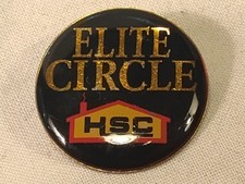 Prendedor vintage de solapa circular Home Shopping Club Elite años 80