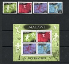 MALAWI MNH 1972 SG413-416 & MS417 ROCK PAINTINGS