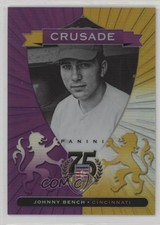 2014 Panini Hall of Fame Crusades Purple /50 Johnny Bench #65 HOF 1c37