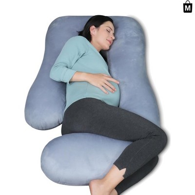 Full Body 57 Inch Pregnancy Pillow in Grey - Alleviate Discomfort, Sleep Deeply