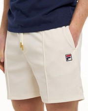 Fila Vintage Eusebio Pin Tuck Shorts Gardenia