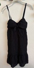 Y2K Guess Black Tie-Front Babydoll Dress