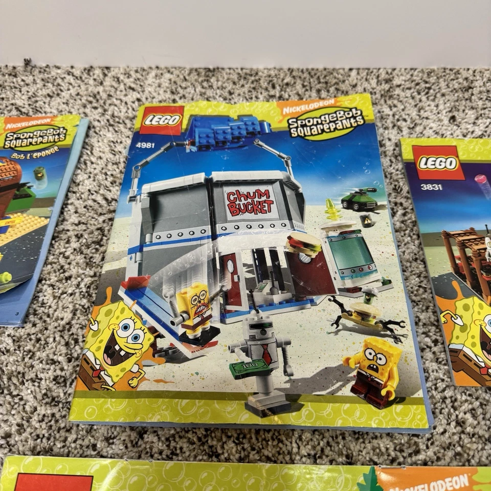 LEGO  SpongeBob Squarepants Instruction Manuals 4982 4981 3825 3827 3831 3833 - Image 4 of 4