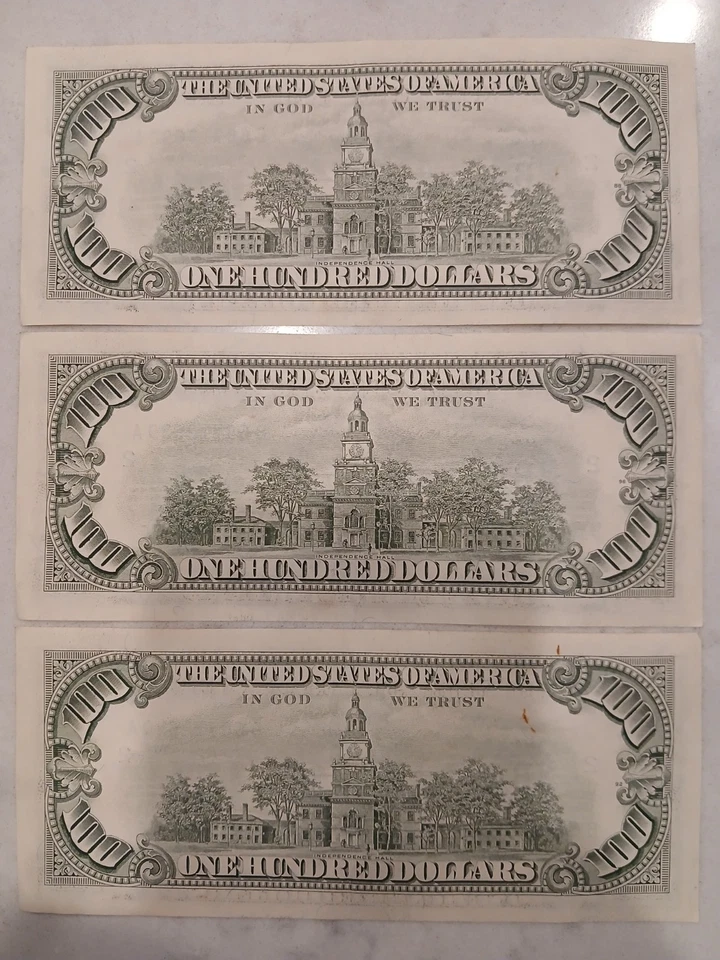 1988 Series 100 Dollar Bill Crips -Sequential - Image 2 of 2