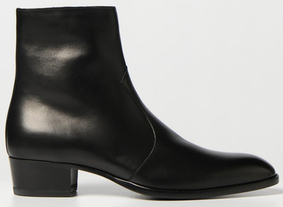 NIB Saint Laurent YSL Wyatt 40 Classic Black Leather Zip Boots Sz 46 US 13 $1450