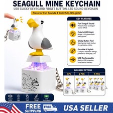 Seagull Mine Button Keychain, Seagull Mine Button, Rechargeable Fidget Clicker
