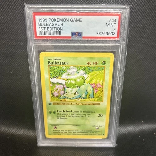 Bulbasaur 44/102 Pokemon TCG 1999 Base Set Shadowless 1st Edition - PSA 9 MINT