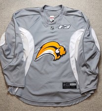 2006-07 ERA JASON POMINVILLE BUFFALO SABRES GAME USED PRACTICE JERSEY SLUG STYLE