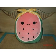 NWT Squishmallows Wanda the Watermelon 333-4 Plush Yellow check Head Scarf 8" H