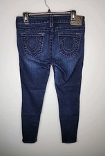 True Religion Jeans Women's Size 31 Halle Mid Rise Super Skinny Stretch Denim