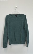 J Crew Green Crew Neck Long Sleeve Sweater Men's - Size L
