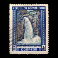 Dominican Republic, Scott 424, Waterfall of Jimenoa, 1946, used, 115517