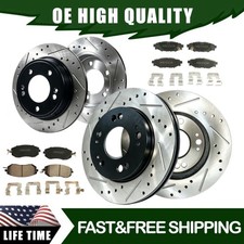 11.55 In Front 10.79 In Rear Rotors Brake Pads Fits Subaru Crosstrek 2016 2017