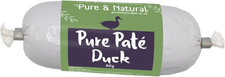 Wet Dog Food Pate Chub Roll, 97% Duck 80G - High Meat Content, Moist, Grain Free