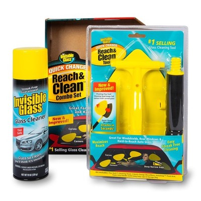 Invisible Glass 99031 Reach  Clean Glass Windshield Cleaner Tool Combo Kit Wi...
