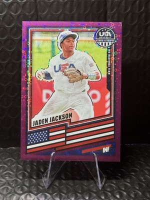 2026 Panini Stars & Stripes Purple Prizm /99 #109 Jaden Jackson United States