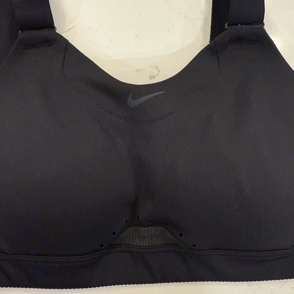 Nike Small Alpha High-Support Sports Bra Black Adjustable Padded Active Gym - Image 2 of 4