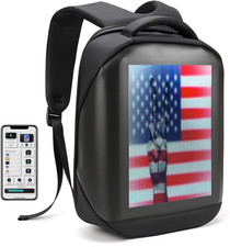 Stylish Smart LED Backpack for 17" Laptops - Waterproof & App Controlled