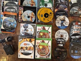 Mixed Lot of 215 Loose Untested Video Game Discs, Scratched Untested AS IS Lot