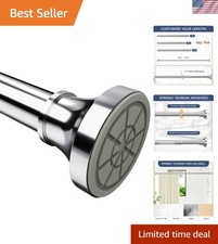 Adjustable Tension Shower Curtain Rod 31-80 Inch No Drill Rustproof Stainless...