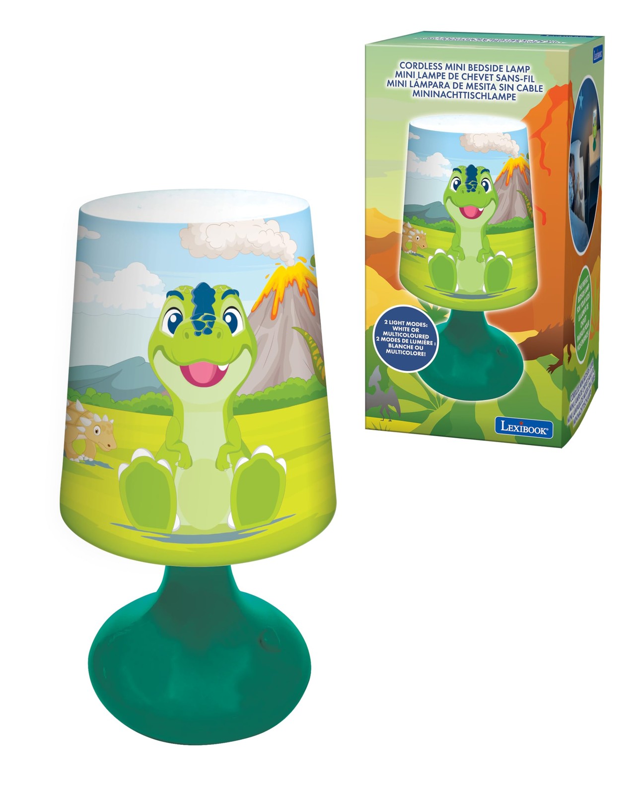 Veilleuse Dinosaure sans fil contre la peur du noir modèle vert MLT10DINO