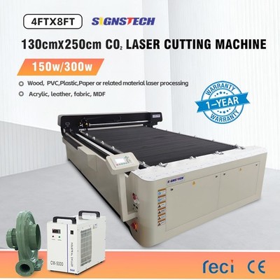 4ftx8ft Large Co2 150W Laser Cutting Machine Cutter Engraver Reci W6 LASERCAD