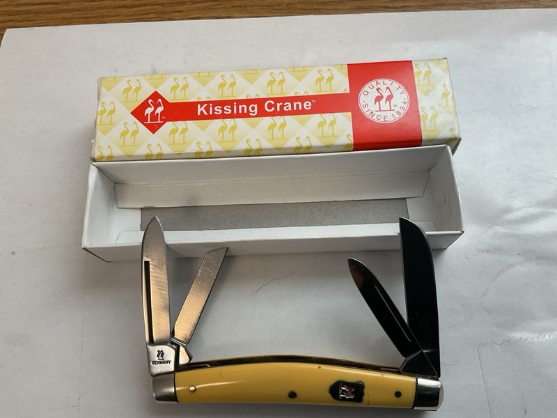 VINTAGE KISSING CRANE 4 BLADE CONGRESS SOLINGEN GERMANY NEAR MINT