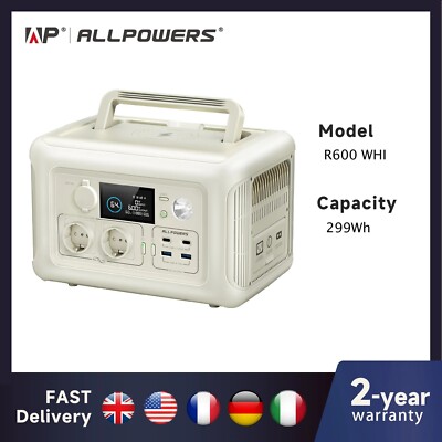 ALLPOWERS 299Wh 600W Tragbare Powerstation Solargenerator für Campingausflug