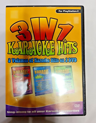 3 In 1 Karaoke Hits DVD For PS2 PlayStation 2 Madonna Queen Pink Eminem ...
